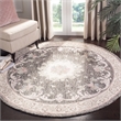 Safavieh Aubusson 8' x 10' Hand Tufted Wool Rug in Ivory and Charcoal
