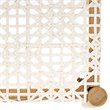 Safavieh Bandelier Leather Bench in Off White and Light Oak