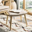 Safavieh Yara Upholstered Bench in Beige and Natural