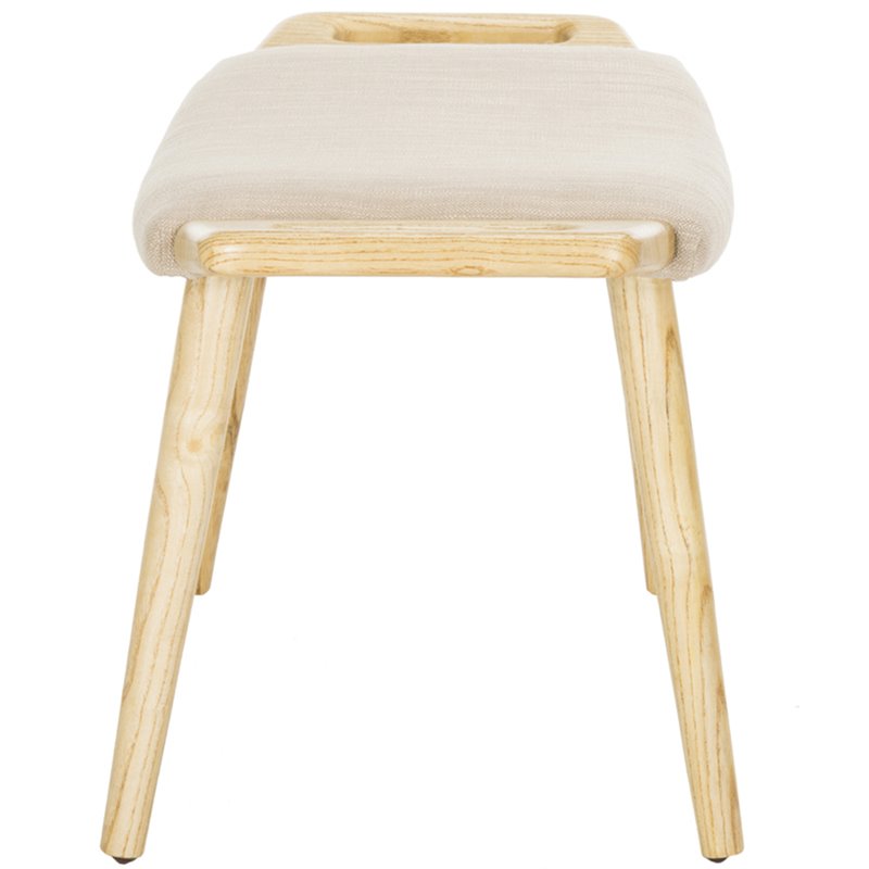 Safavieh Yara Upholstered Bench in Beige and Natural