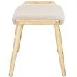 Safavieh Yara Upholstered Bench in Beige and Natural