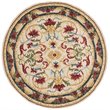 Safavieh Blossom 6' Round Hand Tufted Wool Rug in Ivory and Green