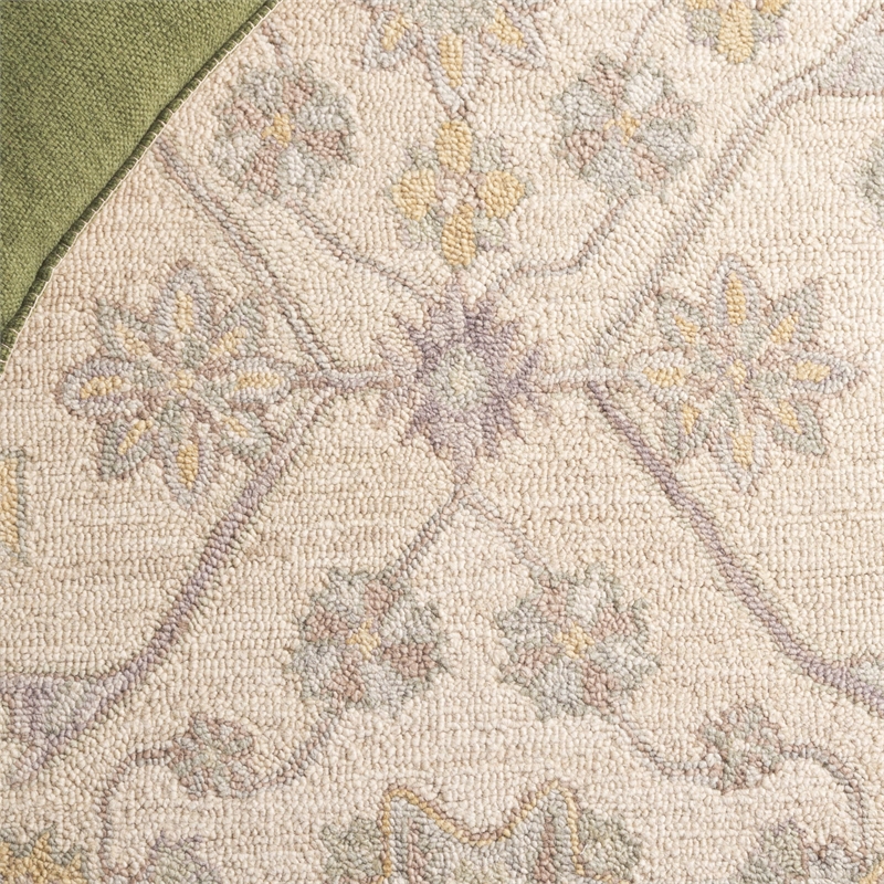 Safavieh Blossom 5' x 8' Hand Tufted Wool Rug in Slate and Beige