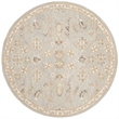Safavieh Blossom 6' Round Hand Tufted Wool Rug in Slate and Beige