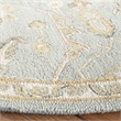 Safavieh Blossom 6' Round Hand Tufted Wool Rug in Slate and Beige