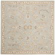 Safavieh Blossom 6' Square Hand Tufted Wool Rug in Slate and Beige
