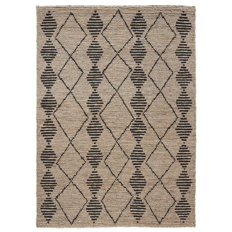 Safavieh Bohemian 2' x 3' Hand Loomed Jute Rug in Beige and Black