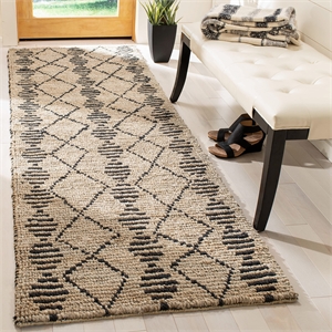 Safavieh Bohemian 2'6&quot x 8' Hand Loomed Jute Runner Rug in Beige