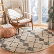 Safavieh Bohemian 6' Round Hand Loomed Jute Rug in Beige and Black