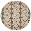 Safavieh Bohemian 6' Round Hand Loomed Jute Rug in Beige and Black