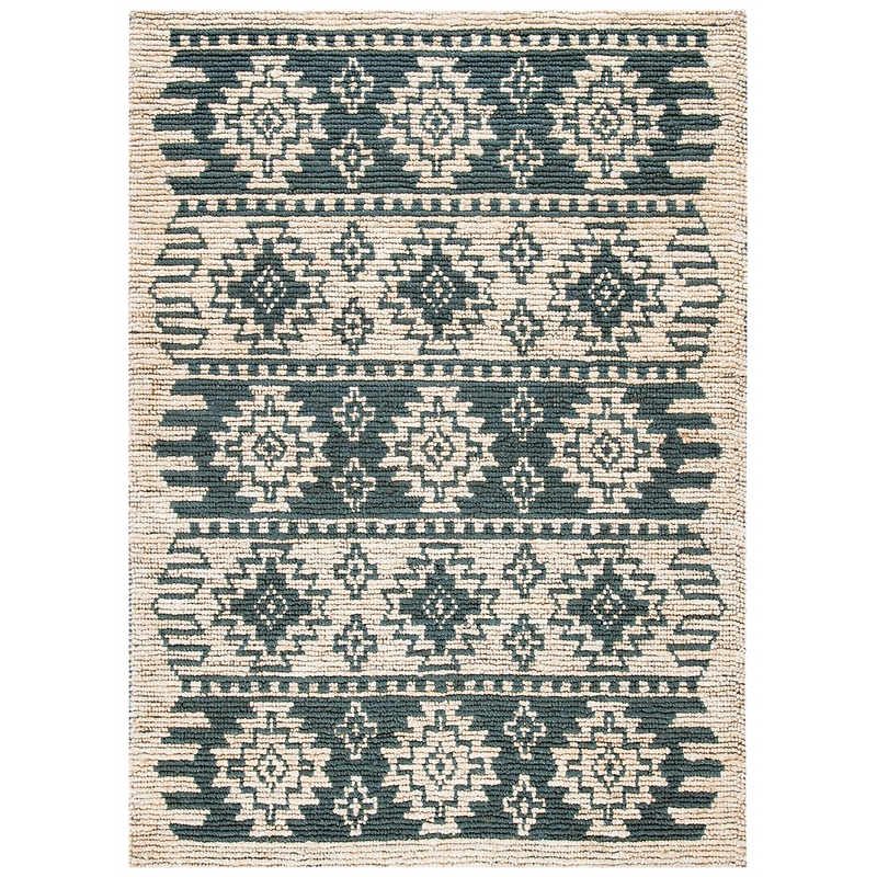 Safavieh Bohemian 5' x 8' Hand Loomed Jute Rug in Gray and Beige