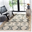 Safavieh Bohemian 6' Square Hand Loomed Jute Rug in Gray and Beige