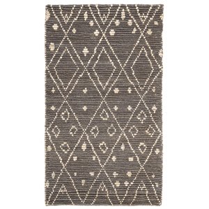 Safavieh Bohemian 2' x 3' Hand Loomed Jute Rug in Gray and White