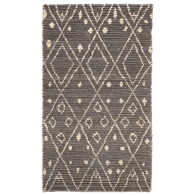 Safavieh Bohemian 3' x 5' Hand Loomed Jute Rug in Gray and White