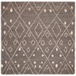 Safavieh Bohemian 6' Square Hand Loomed Jute Rug in Gray and White