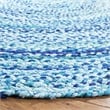 Safavieh Braided 3' Round Hand Woven Rug in Turquoise