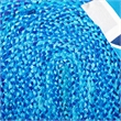 Safavieh Braided 3' Round Hand Woven Rug in Turquoise