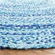 Safavieh Braided 5' Round Hand Woven Rug in Turquoise