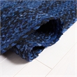 Safavieh Braided 6' Round Hand Woven Rug in Navy and Black