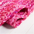 Safavieh Braided 5' Round Hand Woven Rug in Pink and Fuchsia