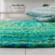 Safavieh Braided 3' Round Hand Woven Rug in Green