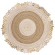Safavieh Cape Cod 5' Round Hand Woven Jute Rug in Beige and Natural