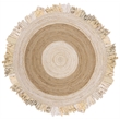 Safavieh Cape Cod 6' Round Hand Woven Jute Rug in Beige and Natural