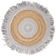 Safavieh Cape Cod 3' Round Hand Woven Jute Rug in Gray and Natural