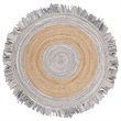 Safavieh Cape Cod 5' Round Hand Woven Jute Rug in Gray and Natural