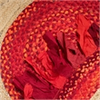 Safavieh Cape Cod 4' Round Hand Woven Jute Rug in Red and Natural