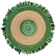 Safavieh Cape Cod 6' Round Hand Woven Jute Rug in Green and Natural