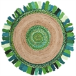 Safavieh Cape Cod 6' Round Hand Woven Jute Rug in Green and Natural