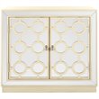 Safavieh Kaia Mirrored Accent Chest in Antique Beige