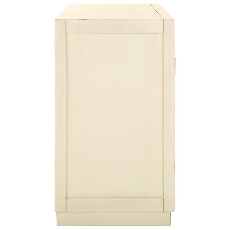 Safavieh Kaia Mirrored Accent Chest in Antique Beige