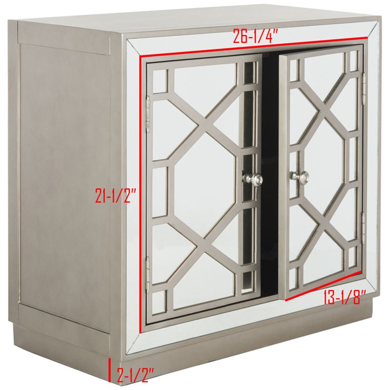 Safavieh Juniper Mirrored Accent Chest in Champagne