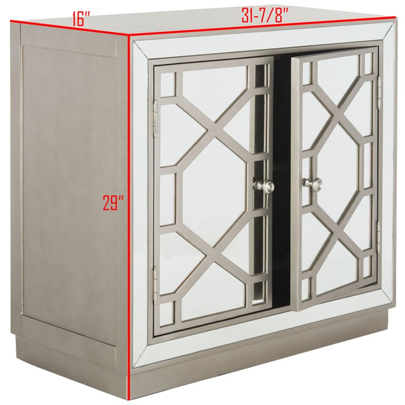Safavieh Juniper Mirrored Accent Chest in Champagne