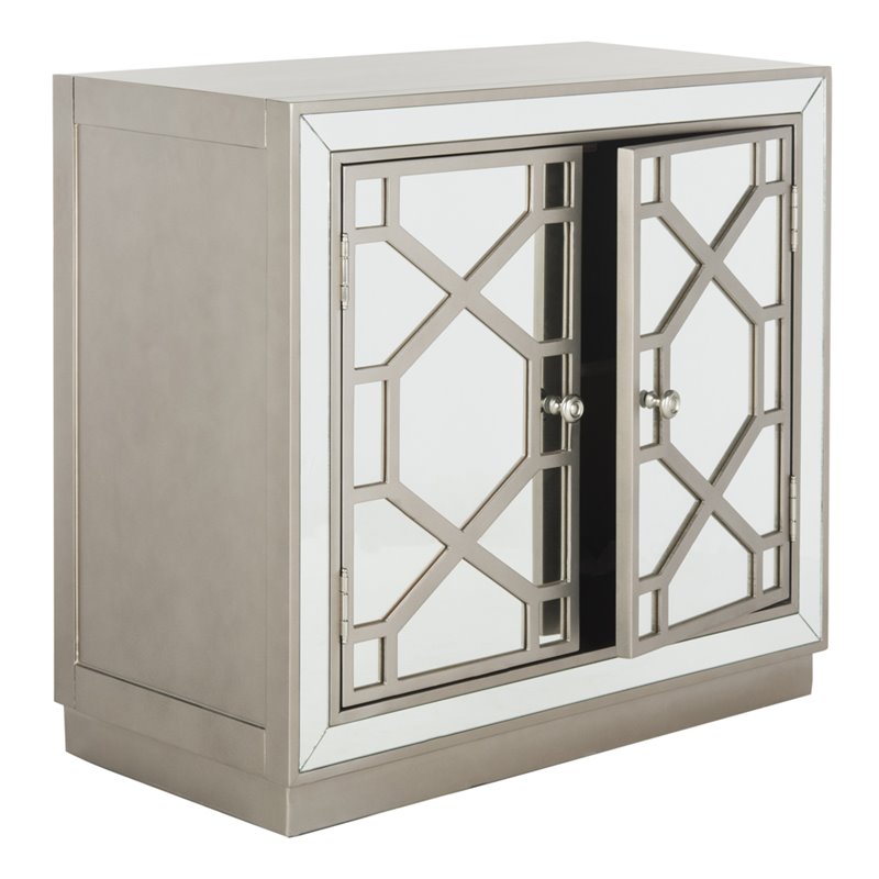 Safavieh Juniper Mirrored Accent Chest in Champagne