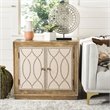 Safavieh Yuna Accent Chest in Rustic Oak and Beige