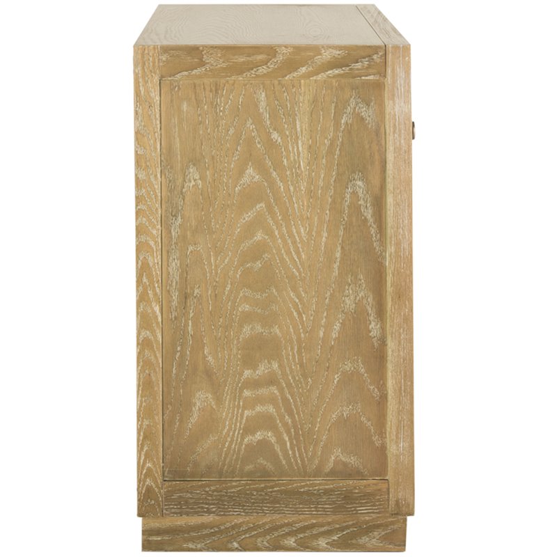 Safavieh Yuna Accent Chest in Rustic Oak and Beige