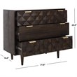 Safavieh Zinnia 3 Drawer Accent Chest in Walnut