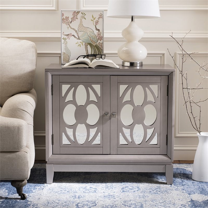 Safavieh Shannon Mirrored Accent Chest in Champagne