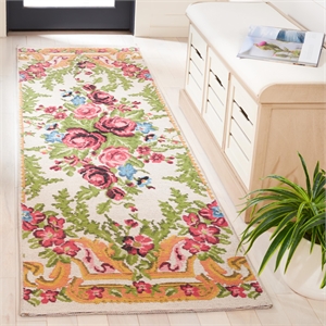Safavieh Classic Vintage 2'3&quot x 8' Runner Rug in Ivory and Rose