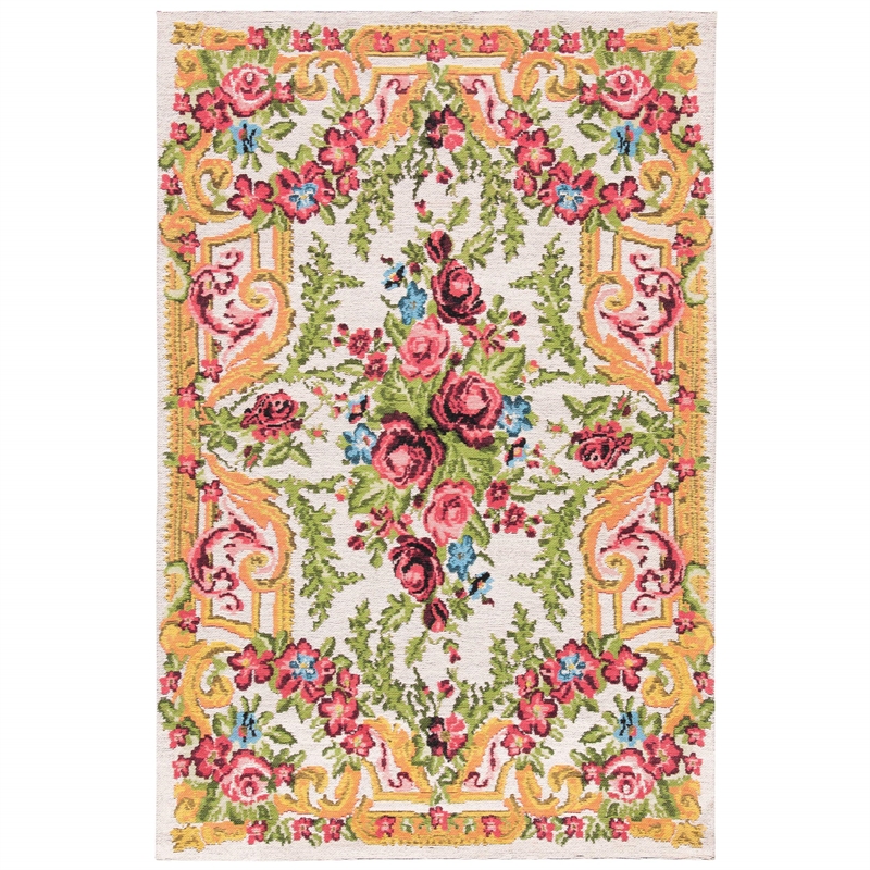 Safavieh Classic Vintage 5' x 8' Rug in Ivory and Rose