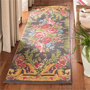 Safavieh Classic Vintage 2'3&quot x 8' Runner Rug in Gray and Rose