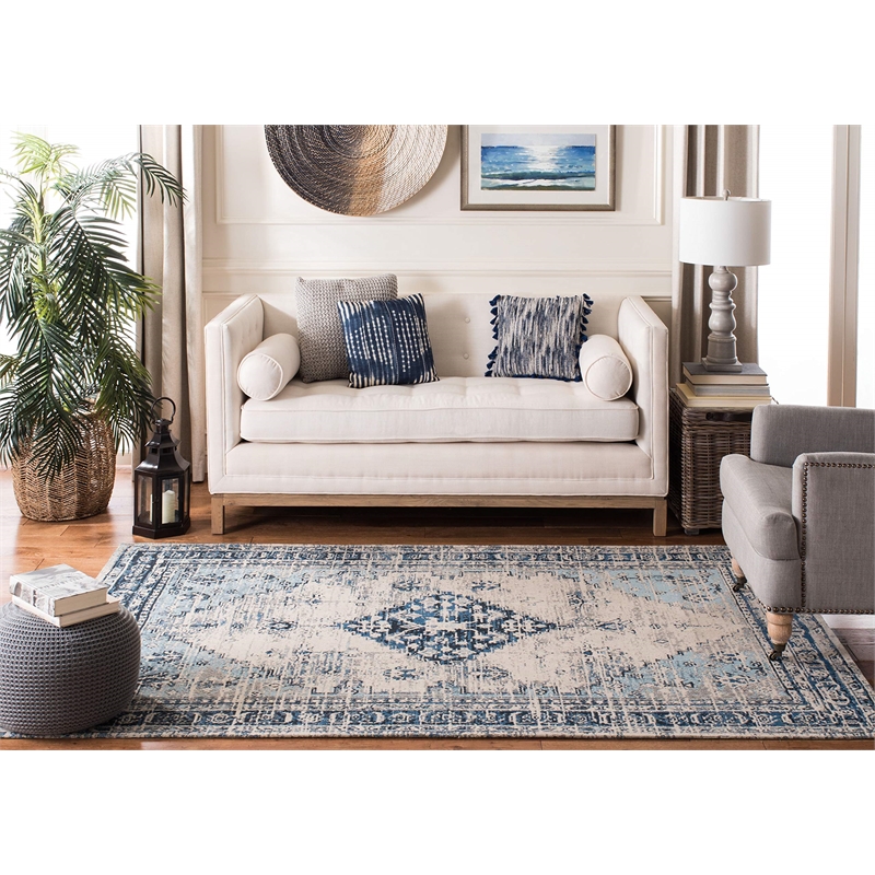 Safavieh Classic Vintage 4' x 6' Rug in Blue and Gray
