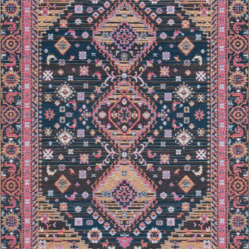 Safavieh Classic Vintage 4' x 6' Rug in Navy and Pink