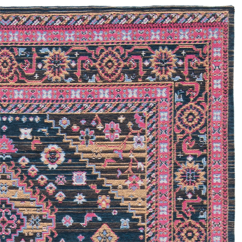 Safavieh Classic Vintage 4' x 6' Rug in Navy and Pink