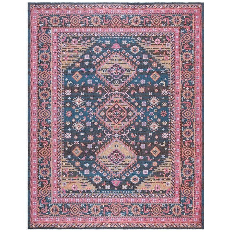 Safavieh Classic Vintage 5' x 8' Rug in Navy and Pink