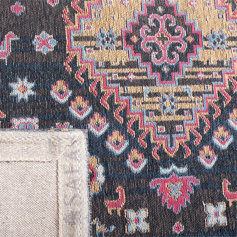 Safavieh Classic Vintage 6' x 9' Rug in Navy and Pink