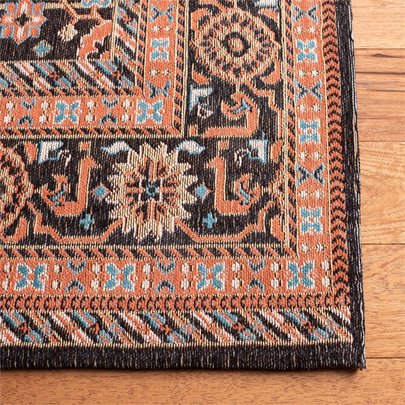Safavieh Classic Vintage 5' x 8' Rug in Black and Rust